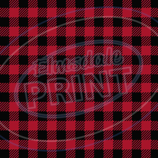 Red & Tan Plaid 004 - Small Pattern Printed Vinyl