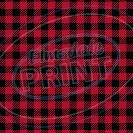 Red & Tan Plaid 012 Printed Pattern Vinyl