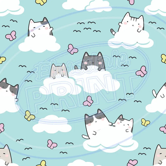Spring Mini Kitties 001 Printed Pattern Vinyl