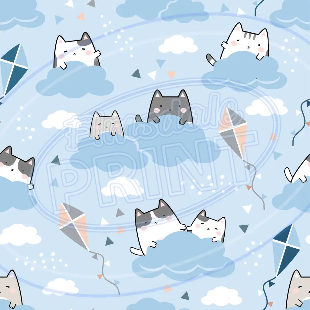 Spring Mini Kitties 002 Printed Pattern Vinyl