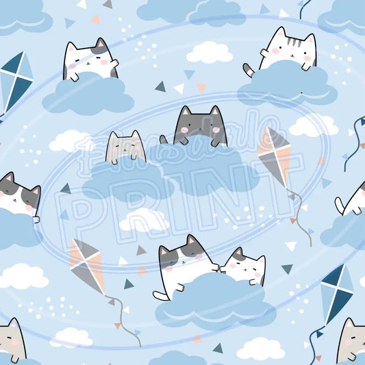 Spring Mini Kitties 002 Printed Pattern Vinyl