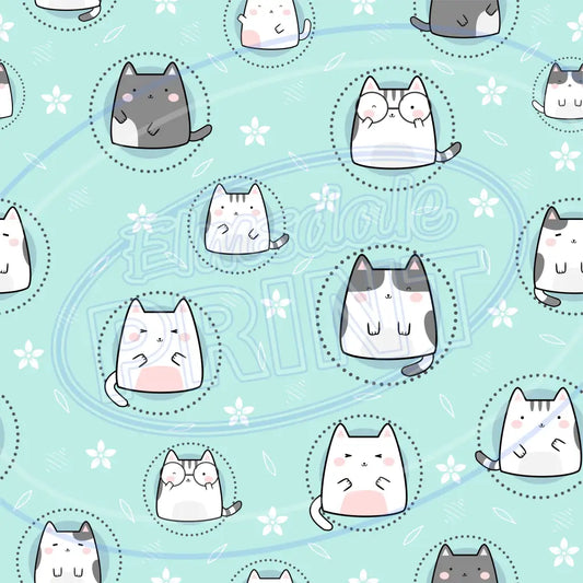 Spring Mini Kitties 007 Printed Pattern Vinyl