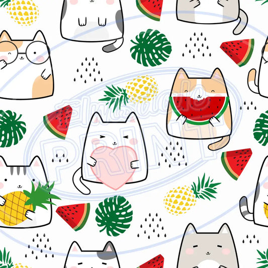 Summer Kit Cats 011 Printed Pattern Vinyl