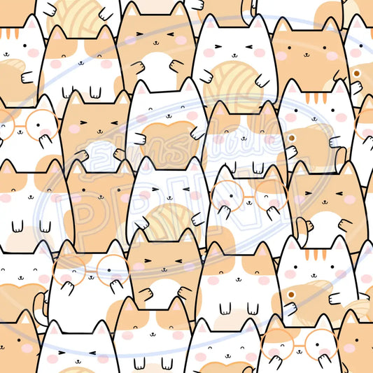 Summer Kit Cats 013 Printed Pattern Vinyl