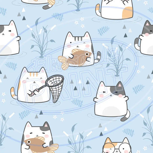 Summer Kit Cats 015 Printed Pattern Vinyl