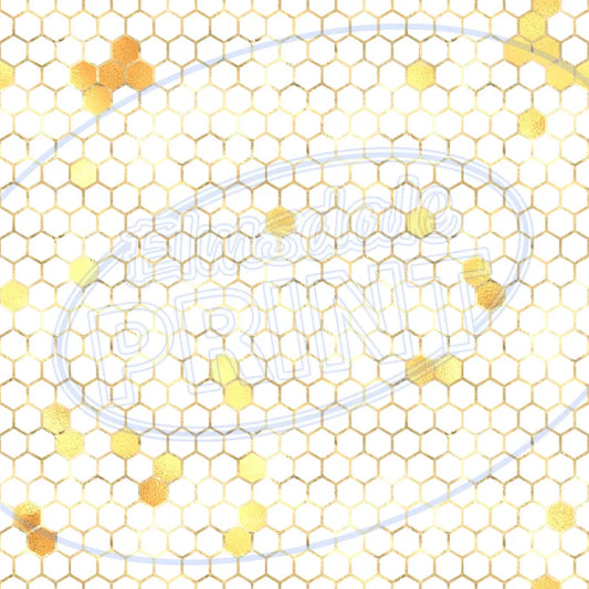 Sunflower Bees 007 Printed Pattern Vinyl