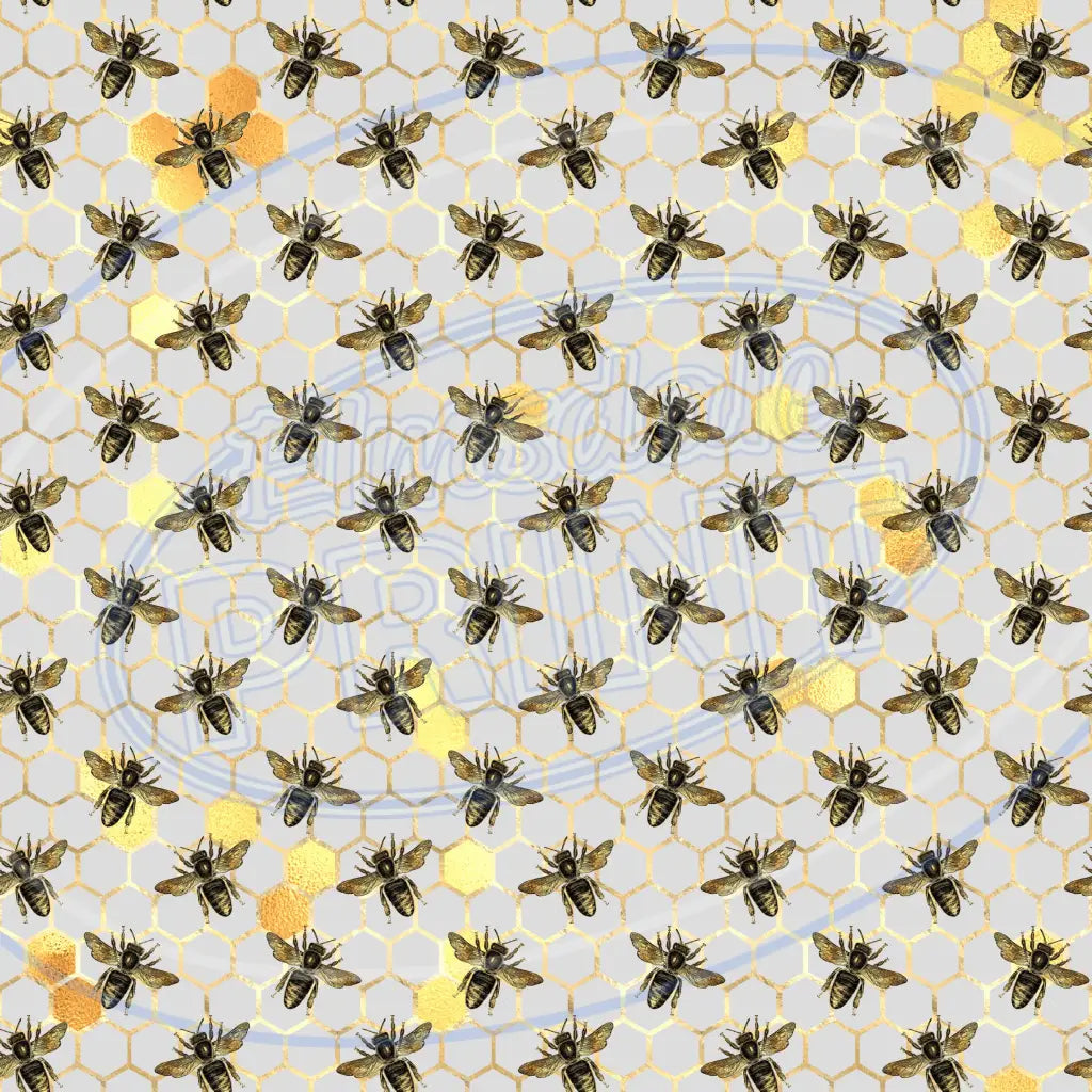 Sunflower Bees 012 Printed Pattern Vinyl