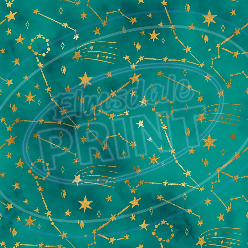 Teal Gold 004 Printed Pattern Vinyl