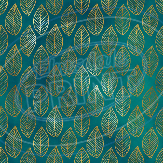 Teal Gold 008 Printed Pattern Vinyl