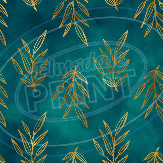 Teal Gold 011 Printed Pattern Vinyl