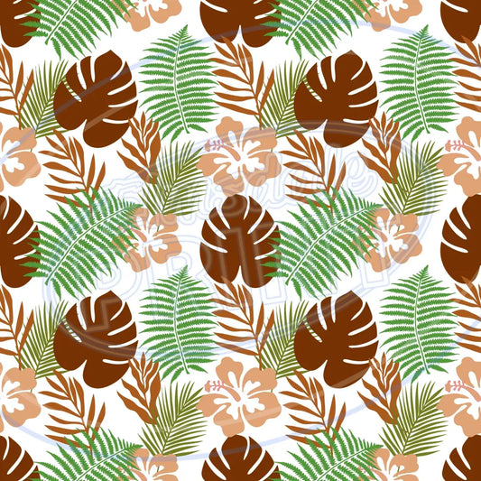 Terra Cotta Leaves 016 Printed Pattern Vinyl