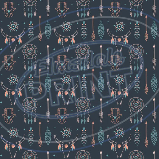 Tribal Blush 001 Printed Pattern Vinyl
