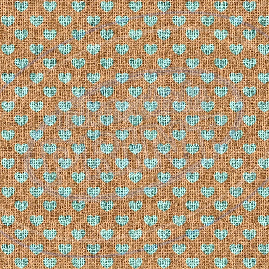 Turquoise Burlap 001 Printed Pattern Vinyl