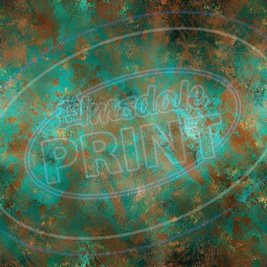Turquoise Copper 009 Printed Pattern Vinyl