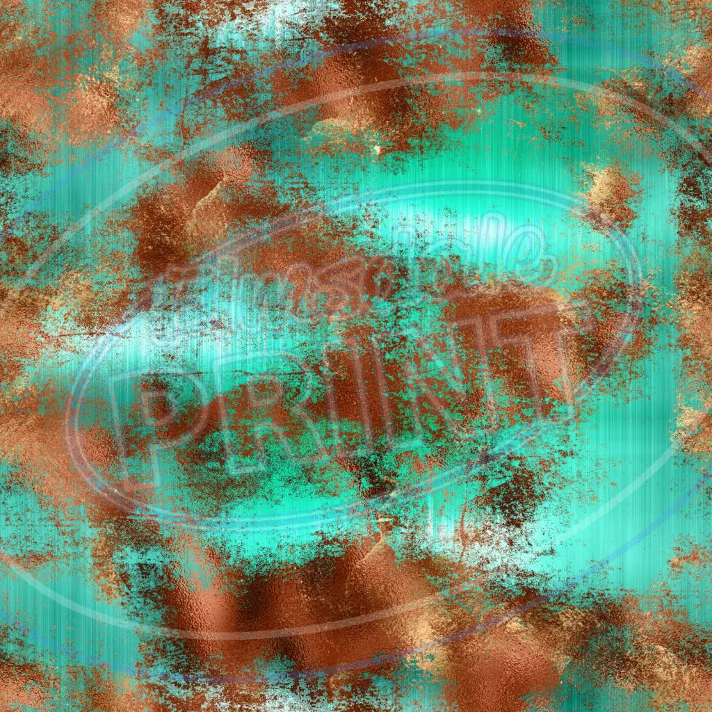 Turquoise Copper 013 Printed Pattern Vinyl