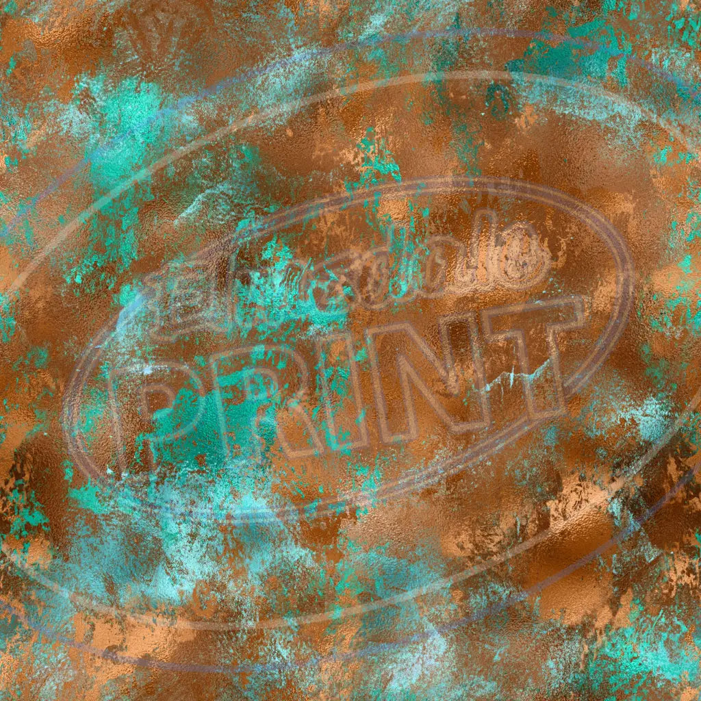 Turquoise Copper 015 Printed Pattern Vinyl