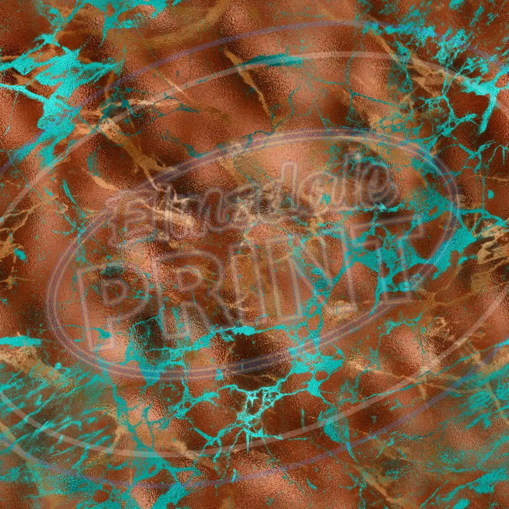 Turquoise Copper 020 Printed Pattern Vinyl