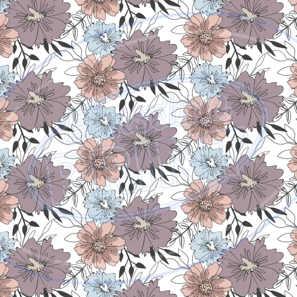 Vintage Bloom 007 Printed Pattern Vinyl