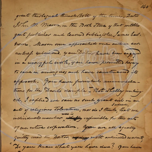 Vintage Handwriting 003 Printed Pattern Vinyl