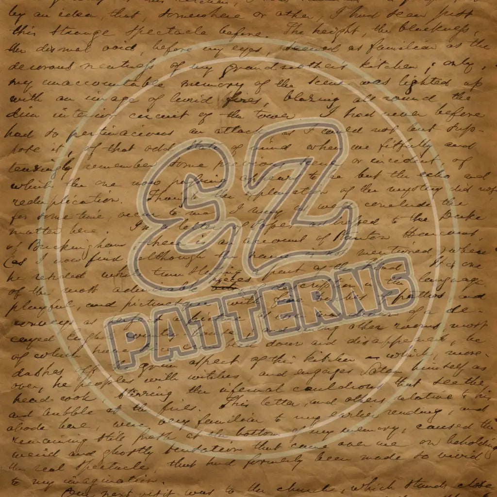 Vintage Handwriting 007 Printed Pattern Vinyl