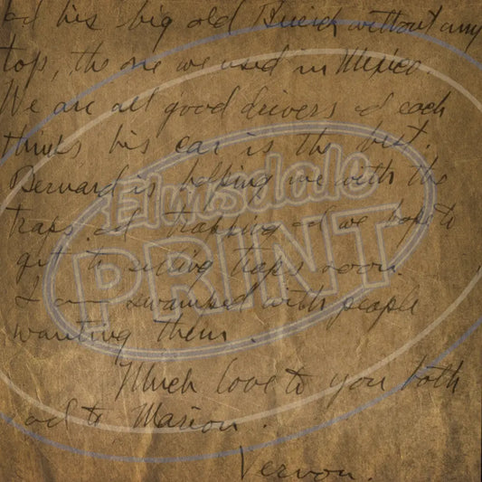 Vintage Handwriting 010 Printed Pattern Vinyl