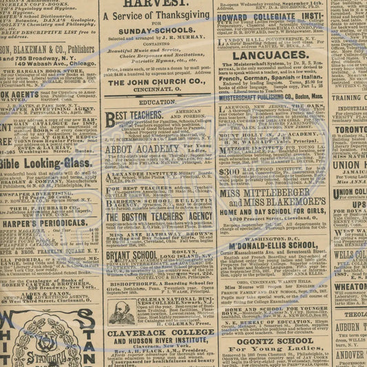 Vintage Newsprint 002 Printed Pattern Vinyl