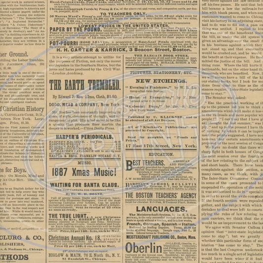 Vintage Newsprint 021 Printed Pattern Vinyl