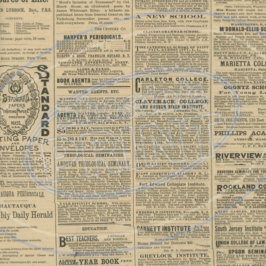 Vintage Newsprint 023 Printed Pattern Vinyl