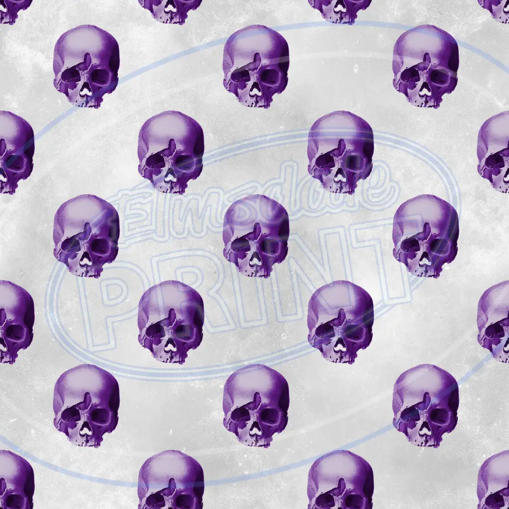 Violet Skulls 006 Printed Pattern Vinyl