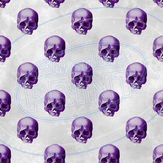 Violet Skulls 006 Printed Pattern Vinyl