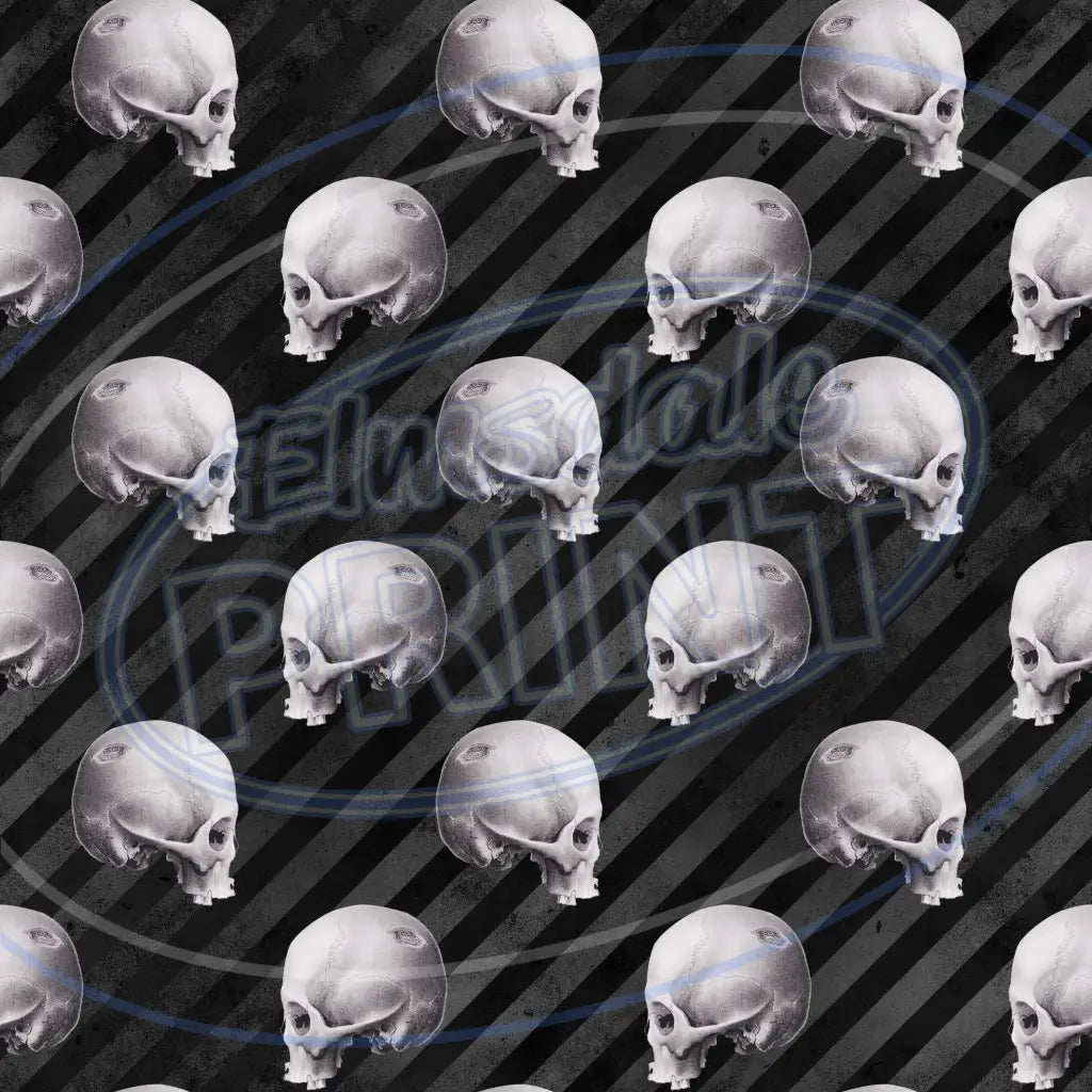 Violet Skulls 009 Printed Pattern Vinyl