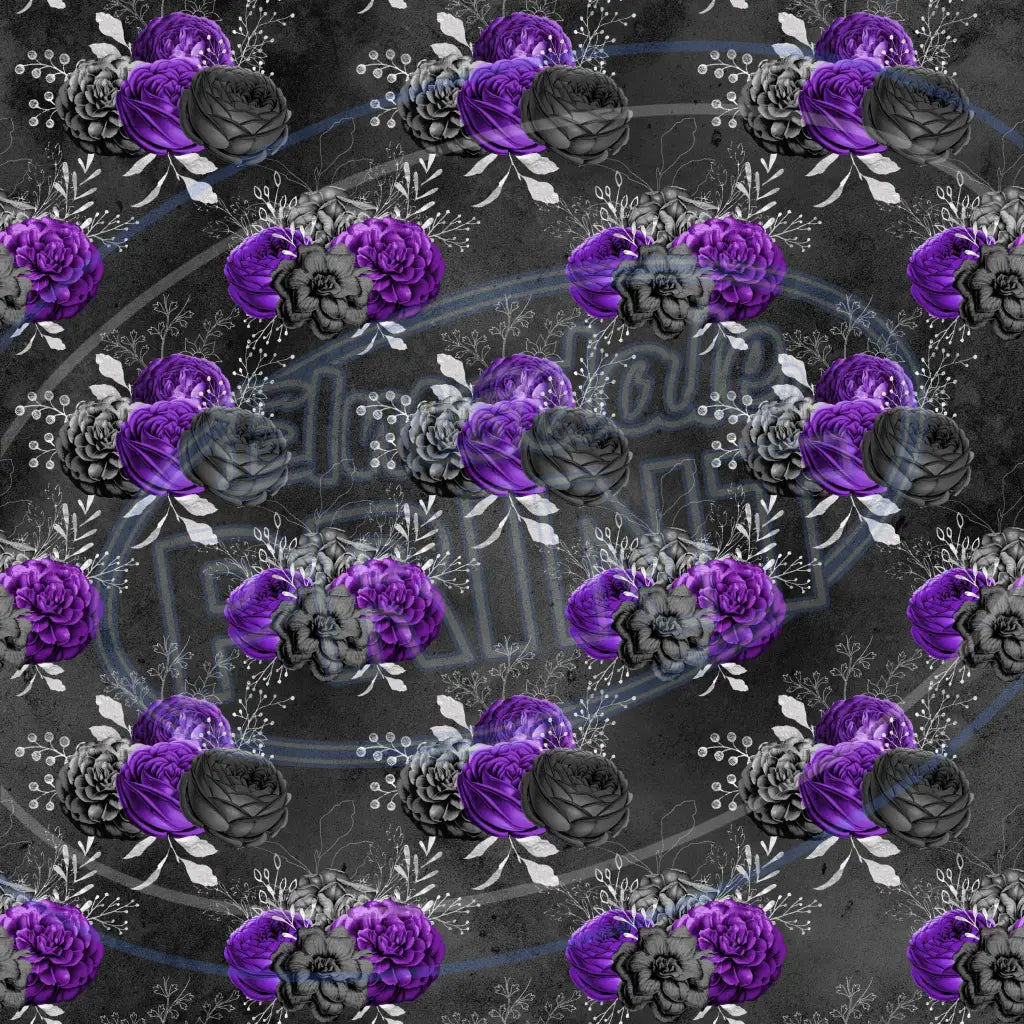 Violet Skulls 011 Printed Pattern Vinyl