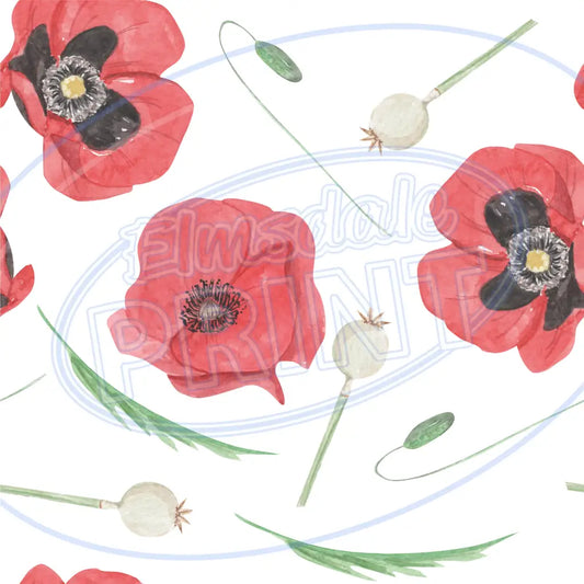 Watercolor Poppies 010 Printed Pattern Vinyl