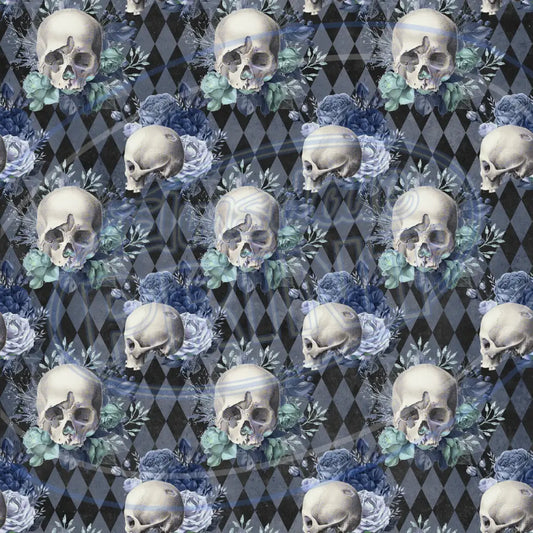Wicked Skulls 001 Printed Pattern Vinyl