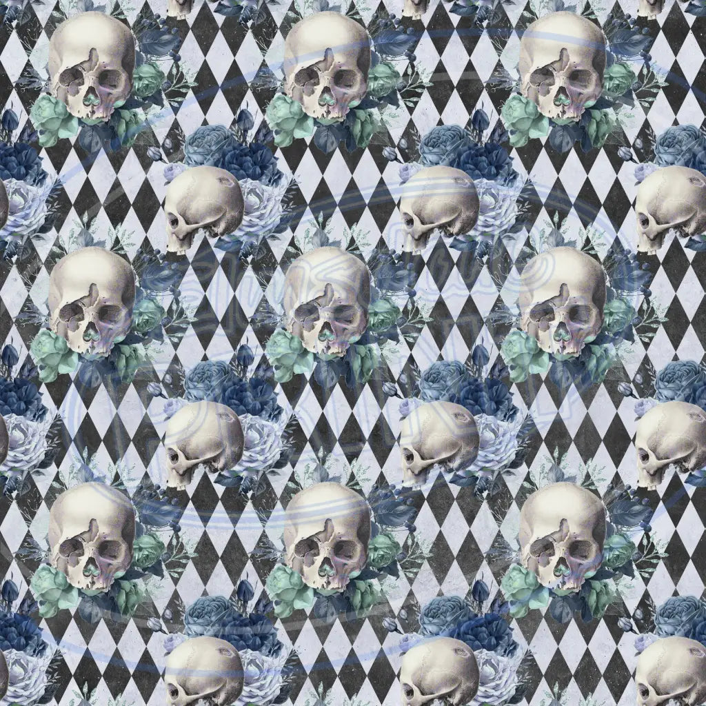 Wicked Skulls 015 Printed Pattern Vinyl