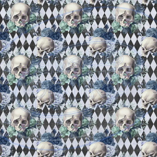Wicked Skulls 015 Printed Pattern Vinyl